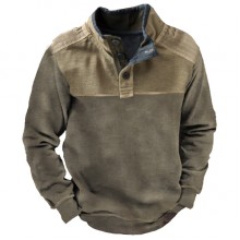 Vintage Long Sleeve Henley Collar T-Shirt HF2904-02-02