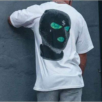 Street Masked Expression Printed Hip Hop T-shirt HF3014-02-02