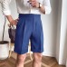 men's linen suit shorts HF0906-01-01