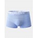 Mens Cotton Breathable Antibacterial Underwear Logo Waistband Boxers With Pouch