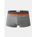 Mens Cotton Breathable Thin Striped Elastic Mid Waist Patchwork Boxers